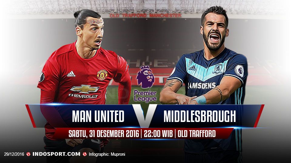 Manchester United vs Middlesbrough Copyright: &copy; Grafis: Muproni/INDOSPORT